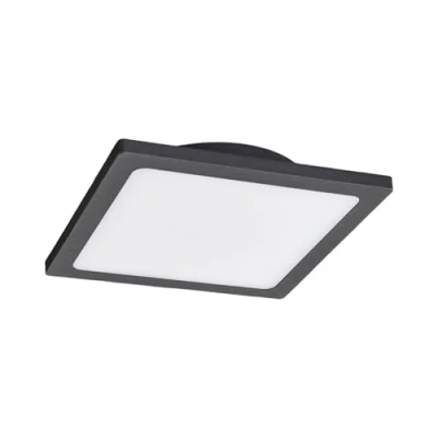 Immagine di Plafoniere LED &#039;Mabella&#039; con sensore di movimento (Moderno) colore Nero, in Alluminio (1 luce, lampadina inclusa) Lucande lampada da esterni per giardino, terrazzo, balcone e casa, plafoniera