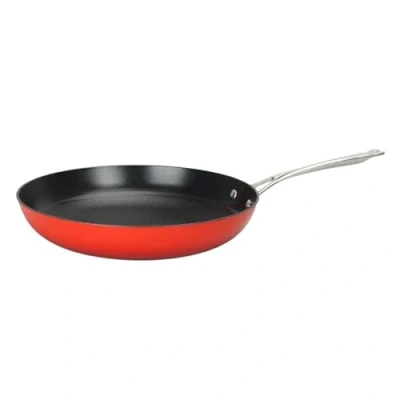 Immagine di LAGUIOLE, Padella in Ghisa Leggera 28x5,5 cm Rossa Eccellente ritenzione del Calore, Antiaderente Resistente, Design ergonomico, Tutte le Fonti di Induzione, 100% Ghisa, 2,5 L, Rosso