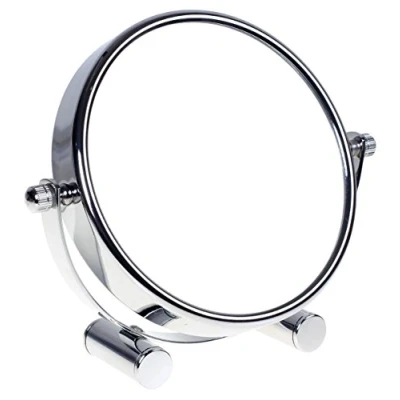 Immagine di HIMRY® Doppio Specchio cosmetico/Specchio da Trucco, 360 drehbar. zweiseitig: Normale e 7 Ingrandimento. Stand Specchio, Barba, Bagno Spiegel. Cromato, KXD3104 X