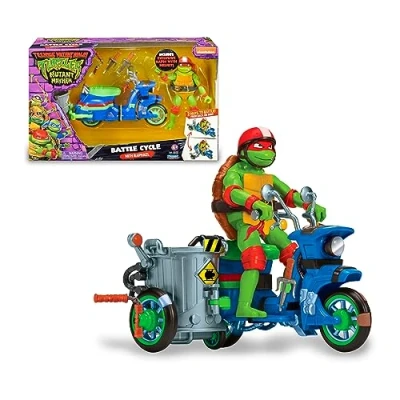 Immagine di GIOCHI PREZIOSI TARTARUGHE NINJA 2023 CAOS MUTANTE MOTO CON FUNZIONE COMBATTIMENTO E PERSONAGGIO RAFFAELLO INCLUSO COMPATIBILE TUTTI I PERSONAGGI BASE PER BAMBINI A PARTIRE DAI 4 ANNI