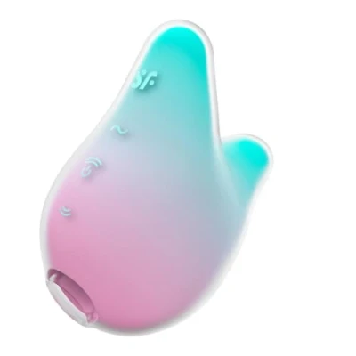Immagine di Satisfyer Mermaid Vibes 9,5 cm Stimola il clitoride Onde di pressione a 11 intensità 12 programmi vibrazione Ricaricabile Impermeabile (IPX7), colore:mint