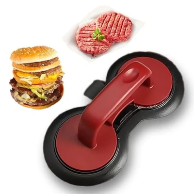 Immagine di Wailicop Pressa per Hamburger Materiale ABS A Doppio Foro Formatura in Un Unico Pezzo Utilizzabile di Verdure Carne E Barbecue