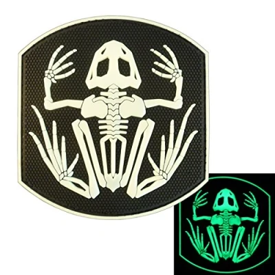 Immagine di US Navy Seals Bone Frog Skull Glow Dark DEVGRU Frogman Morale PVC Touch Fastener Patch