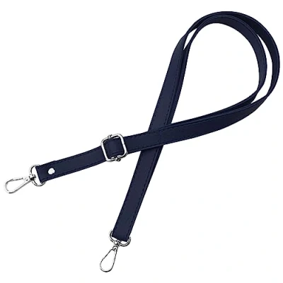 Immagine di mtb more energy Cinghia tracolla per donna borse borsa a mano blu scuro colore parti metalliche argento lunghezza regolabile 70 128 cm larghezza 1,8
