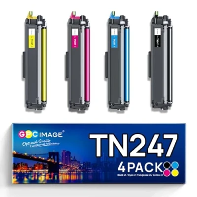 Immagine di GPC Image TN 243CMYK TN247 TN243 Compatibili per Brother MFC L3750CDW L3770CDW HL L3210CW L3230CDW DCP L3550CDW (Nero Ciano Magenta Giallo, 4 Pack)