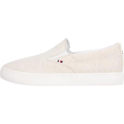 Immagine di Tommy Hilfiger Chambray Scarpe senza lacci, Uomo, Taglia: 46, Ecru Lino