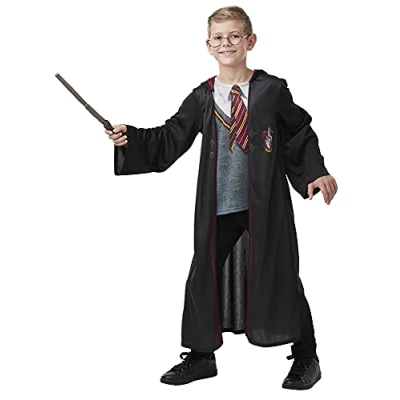 Immagine di Rubie&#039;s, Costume Harry Potter con Accessori, per Bambini, Ideale Halloween, Carnevale e Feste in Maschera, Comprende Tunica Camicia Stampata Cravatta, Occhiali Bacchetta