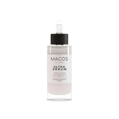 Immagine di MACOS MILANO Ultra Serum 30ml Siero Viso con Acido Ialuronico e Vitamina C, Idratante Intenso, Anti Età, Riduce Rughe Macchie, Effetto Lifting per Pelle Luminosa