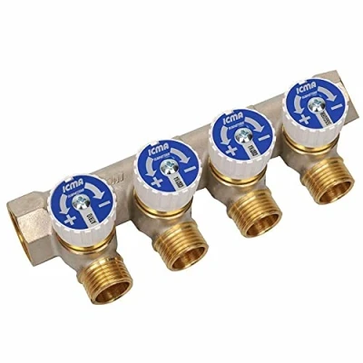Immagine di COLLETTORE SANITARIA 4 VIE 3/4 * 1/2 BIANCO NIK F M