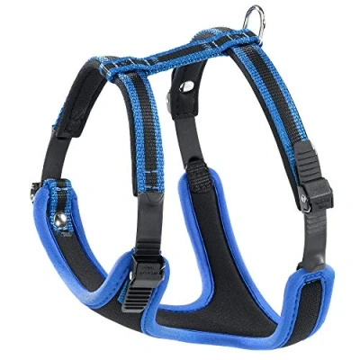 Immagine di Ferplast Pettorina Cane Taglia Grande ERGOCOMFORT LARGE, Regolabile, Comoda, Imbottita, Chiusura a Doppia Microregolazione, Sgancio Rapido, Blu