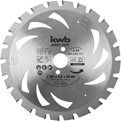 Immagine di kwb 584738 Lama circolare in metallo duro 165 x 20 1.24 mm Numero di denti: 24 1 pz.
