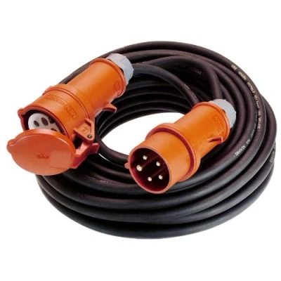 Immagine di as Schwabe Cavo di prolunga Starkstrom 25 m H07RN F 5G4 CEE 400 V/32 A/ca. 22 kW 5 poli, robusto per esterni IP44 Made in Germany 60518