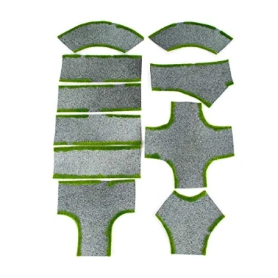 Immagine di War World Gaming 10 x Sezioni Strada Dritte, Curve E Incroci 28mm Wargame Scenario Terrain Modello Diorama