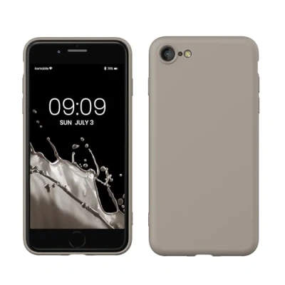 Immagine di kwmobile Custodia Compatibile con Apple iPhone SE (2022) / (2020) 8 7 Cover Back Case per Smartphone in Silicone TPU Protezione Gommata marrone grigio