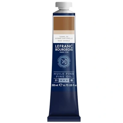 Immagine di Lefranc Bourgeois 301843 pittura a olio pregiata Di ottima qualità, resistente alla luce e consistenza uniforme, tubo da 200 ml, ideale per telai, tele, tavole Terra Siena Cruda