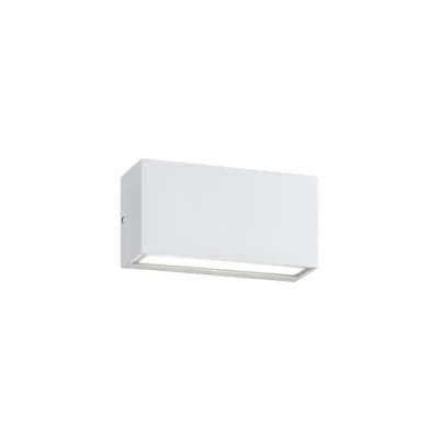 Immagine di Trio Leuchten Trent Lampada da parete per esterni, in alluminio, 10 W, colore: Bianco opaco