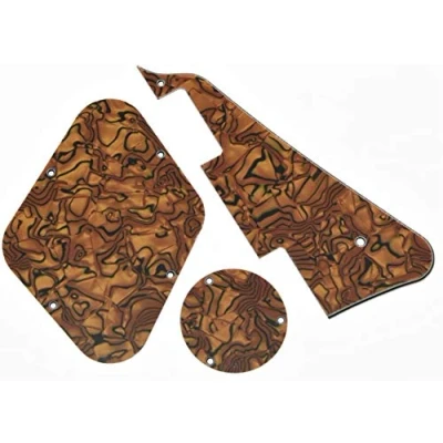 Immagine di Dopro Tiger Stripe LP Pickguard &amp; Piastra Posteriore Interruttore Cavità Copre per Epiphone Les Paul