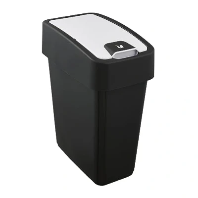 Immagine di keeeper Cestino Premium con Coperchio Basculante, Soft Touch, 10 L, Magne, Grigio Grafite