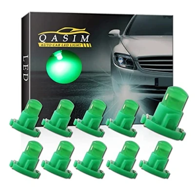 Immagine di Qasim 10x T4.2 LED COB Lampadine 1SMD Verde per auto Luce Cruscotto Strumento Tachimetro Pannello DC 12V