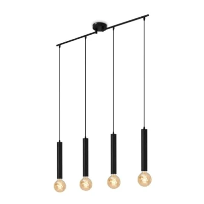 Immagine di Briloner lampada a sospensione retrò, sospensione, vintage, per sala da pranzo, attacco E27, nero, 850x100x1100 mm (LxLxH).