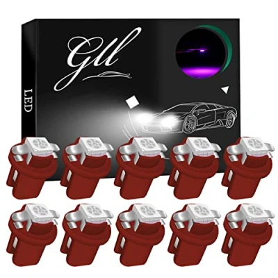 Immagine di Grandview 10pcs Rosa T5 B8.5 Lampadine Cruscotto a LED 1 5050 SMD per Tachimetro Auto Strumento Indicatore del Pannello Luminoso Lampada Garanzia di 2 Anni