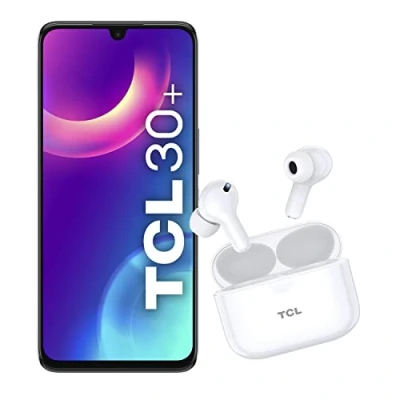 Immagine di TCL 30+ Smartphone Dual Sim + Auricolari Wireless 108, Display 6.7&quot; AMOLED 60 Hz, FULL HD+, 128 GB, 4GB RAM, Tripla Camera da 50 Mpx, Android 12, Batteria 5000 mAh, Techno Black [Italia]