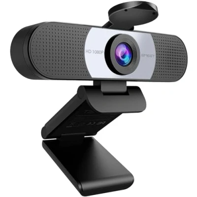 Immagine di EMEET Webcam Full HD C960 1080P con Copriobiettivo e Doppio Microfono, Videocamera per Streaming a 90 Correzione Automatica della Luce, Plug &amp; Play, Linux, Win10, Mac OS