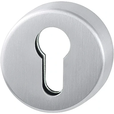 Immagine di Hoppe rundrosette con PZ FORATURA Cilindro a Profilo Casa tuere Diametro 52 X 8 mm in acciaio inox opaco, 1 pezzi, 10799485