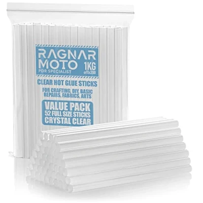 Immagine di RAGNAR MOTO Colla a Caldo Trasparente 1 kg, Universali Ricariche Ø 11mm x 200mm, Forte per le Pistole di più Comuni, fai da te, Artigianato