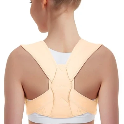 Immagine di Correttore Posturale Spalle Schiena per Donne e Uomini, Fascia Ajustable Raddrizzatore Della Parte Superiore Fornisce Sollievo dal Dolore a Collo (S/M)