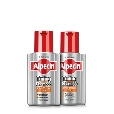 Immagine di Alpecin Tuning Caffeine Shampoo 2 x 200 ml Trattamento che preserva il colore scuro dei capelli e ne favorisce la naturale crescita, per Uomo