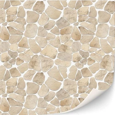 Immagine di 3 fogli di piastrelle autoadesive per case delle bambole scala 1:12 (mosaico arenaria)