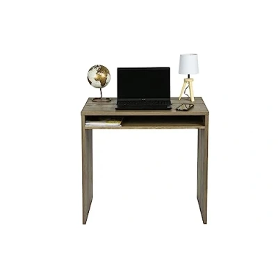 Immagine di Iris Ohyama, Scrivania con contenitore/scrivania ripiano/scrivania per computer/scrivania in legno, Montaggio facile, Design, robusto, Ufficio, Soggiorno, Studio Desk WDK 800 Cenere marrone