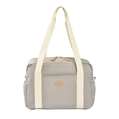 Immagine di BÉABA, Borsa per pannolini Bambini, diversi Scomparti, 10 tasche, Cerniera trolley valigie, Tracolla, termica, fasciatoio, Idrorepellente, Contenitore 16L, Parigi, grigio