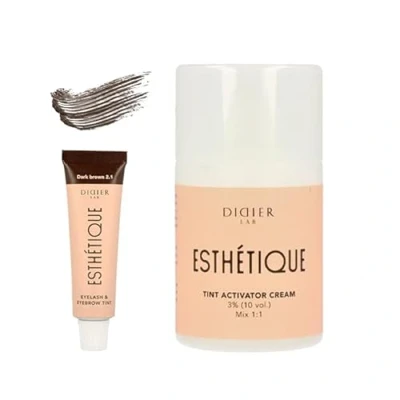 Immagine di DIDIER LAB Kit Tinta per Sopracciglia e Ciglia Marrone Scuro con Attivatore 2in1 Resistente allo sfregamento all&#039;acqua Risultati fino a 6 settimane Set la Colore Permanente