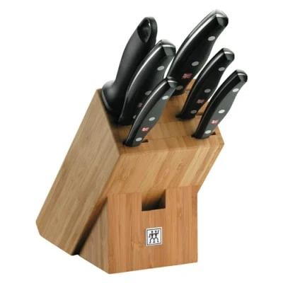 Immagine di Zwilling Twin Pollux Set di Coltelli con Ceppo 7Pezzi, Rame, bambù, 7 Pezzi