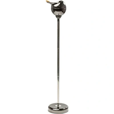 Immagine di Kare Design Portacenere A Stelo Spheric, Metallo Antracite, 72Cm, Coperchio Chiudibile, Altezza Regolabile 37 72 Cm, Con Posasigaretta, Retrò