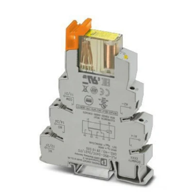 Immagine di Phoenix Contact PLC RSC 24DC/2X21/FG Modulo relè Tensione nom.: 24 V/DC Corrente di commut. max.: 6 A 2 scambi 1 pz.
