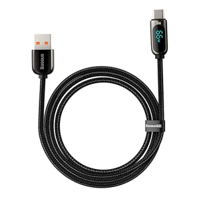 Immagine di Baseus Cavo display da USB a Tipo C, 66W, 1m (nero) (1 m, 2.0),