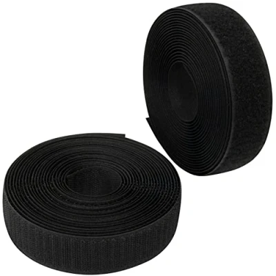 Immagine di Aerzetix C65958 Nastro/rotolo di scratch 30mm 5 metri auto aggrappante organizer/fermacavo striscia aggancio sacchetto indumento cinghia colore: nero in poliammide e poliestere