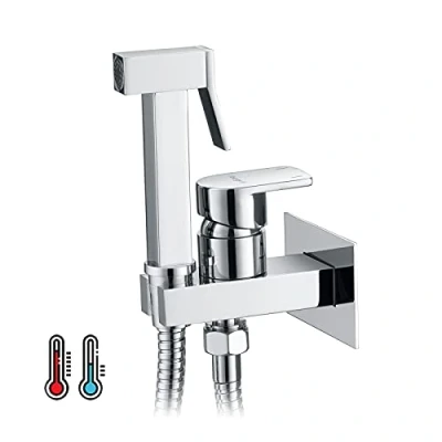 Immagine di Ibergrif M22019 Kit Doccetta Esterno per Wc e Bidet, Acqua Calda Fredda, Bidet a Mano Doccia Bagno Set Completo