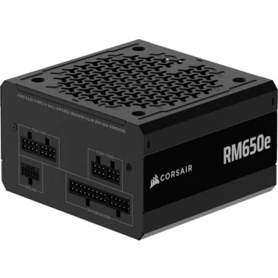 Immagine di CORSAIR RM650e (2025) Alimentatore ATX completamente modulare a basso rumore con cavo 12V 2x6 conforme 3.1 e PCIe 5.1, efficienza Cybenetics Gold, condensatori 105C Nero