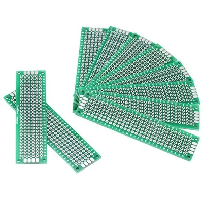 Immagine di 10 pezzi Scheda Prototipo Circuito Stampato Universale PCB Saldatura Fai da Te 2x8cm per Ufficio Laboratorio e Progetto DIY