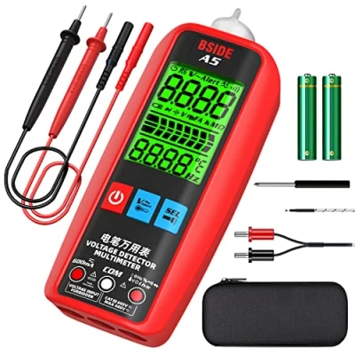 Immagine di BSIDE A5 Multimetro Digitale Automatico Amperometro Tester Elettrico Professionale Auto Range con NCV VFC Metri di Tensione/Corrente AC DC Capacitanza Resistenza Frequenza Diodo Temperatura Filo vivo