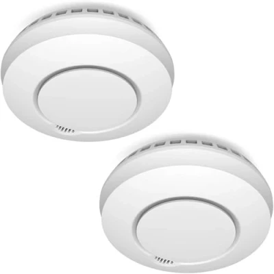 Immagine di Elro Connects 2 Pezzi FZ500221R Rilevatore di Fumo senza Fili Testato Din En14604 Con Sensore Calore, Bianco, Stück