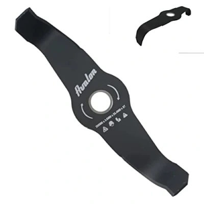 Immagine di Avalon Disco Curvo a 2 Punte per decespugliatore (300 x 3,0 mm), Lama Tagliare principalmente steli legnosi e sottobosco Resistente