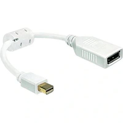 Immagine di Delock 0403315 DisplayPort Adattatore [1x Spina Mini 1x Presa DisplayPort] Bianco con nucleo in ferrite