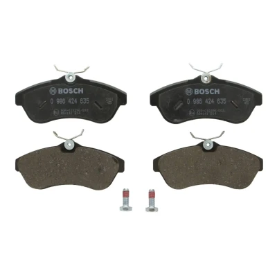 Immagine di BOSCH 0 986 424 635 Kit pastiglie freno Low Metallic con lamierino anticigolío, bulloni/viti accessori CITROËN: C3 I Hatchback, C2 Hatchback