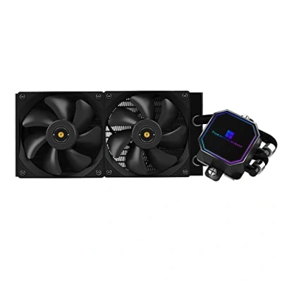 Immagine di Thermalright FP240 Black CPU Liquid Cooler, pompa controllata PWM 3300RPM,TL E12 serie Fanx2,parti del computer di raffreddamento ad acqua,per AMD/AM4/AM5,Intel/1150/1200/1366/1700/20XX