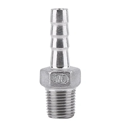 Immagine di SS304 Raccordo Tubo Filettato Maschio Connettore Bobina Flessibile in Acciaio Inossidabile BSP(1/8 * 6mm)